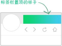 标签栏置顶的样子